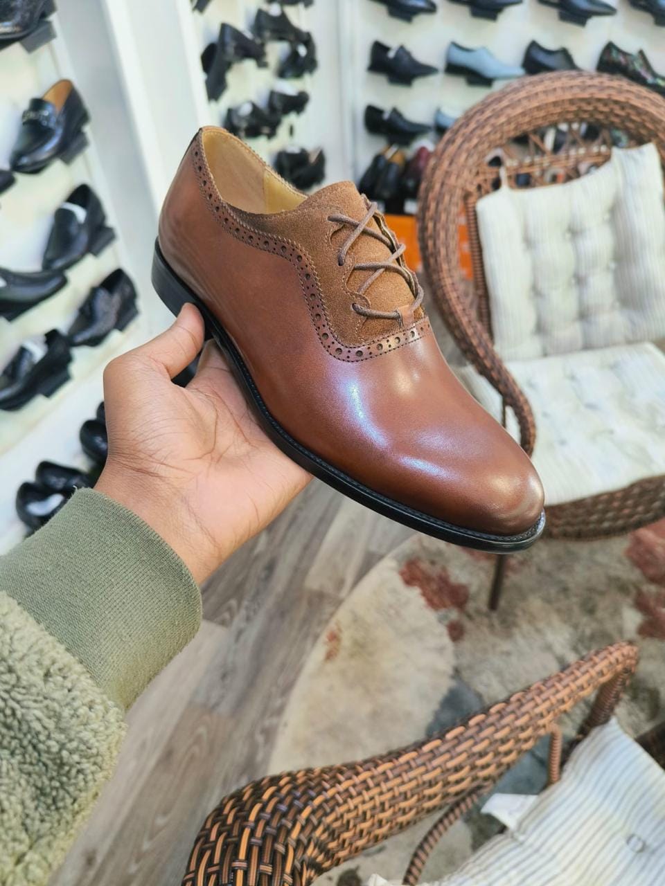 Amber Brogue Oxford